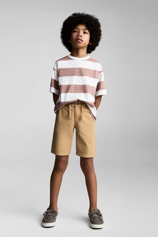 Bermuda taille élastique - Moutarde