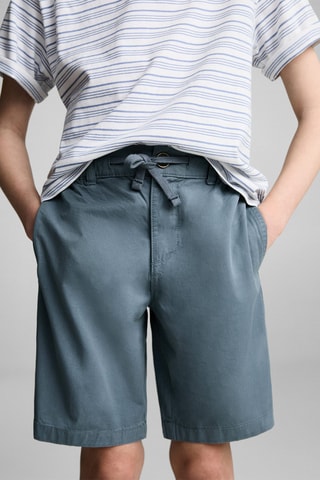 Bermuda taille élastique - Bleu