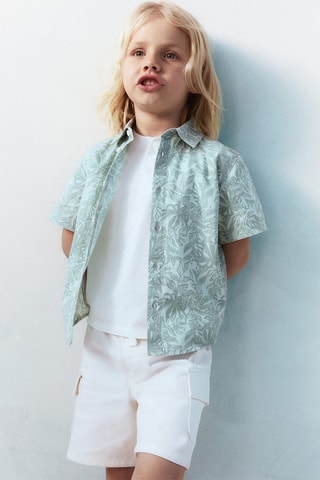 Bermuda cargo cordon - Blanc