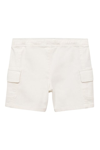 Bermuda cargo cordon - Blanc