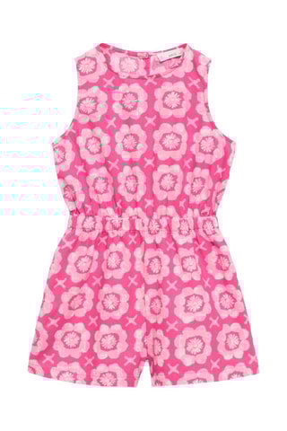 Combinaison imprimée lin - Rose