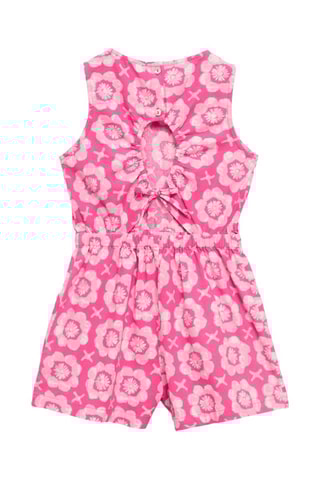 Combinaison imprimée lin - Rose