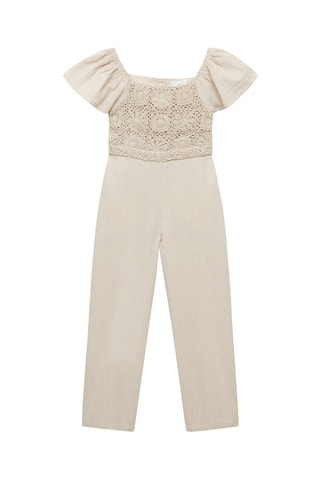 Combinaison détail crochet - Gris clair