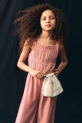 Combinaison froncée - Rose