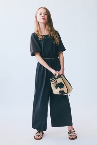 Combi-pantalon dos ouvert - Anthracite