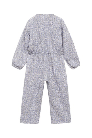 Combinaison coton en imprimé fleuri - Indigo