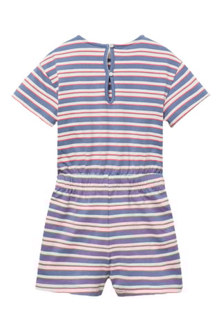 Combinaison courte rayures cordon - Bleu marine