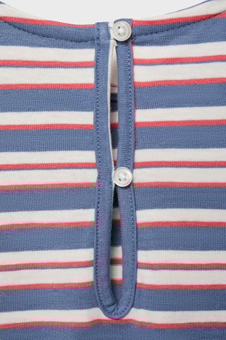 Combinaison courte rayures cordon - Bleu marine