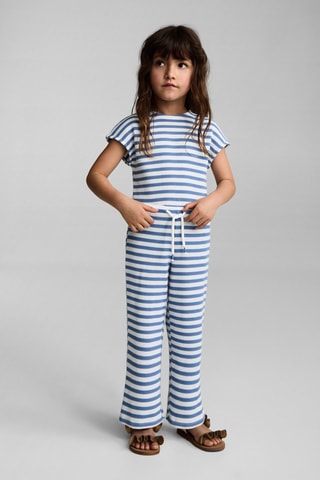 Combinaison-pantalon à rayures - Bleu marine