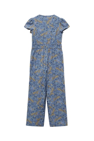 Combinaison coton imprimée - Bleu