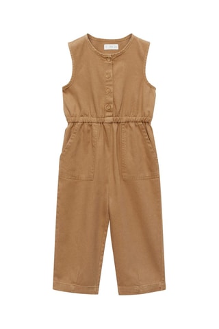 Combi-pantalon boutons - Marron