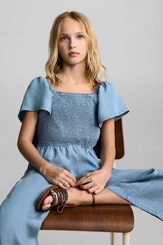 Combinaison froncée - Bleu