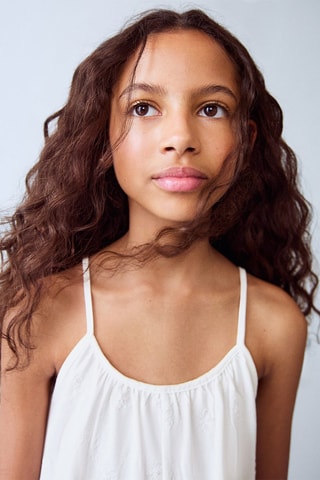 Combinaison broderie florale - Blanc cassé