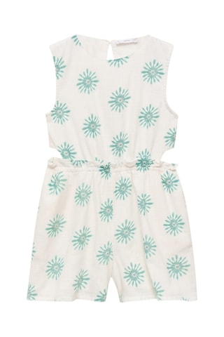 Combinaison imprimée ouvertures - Blanc