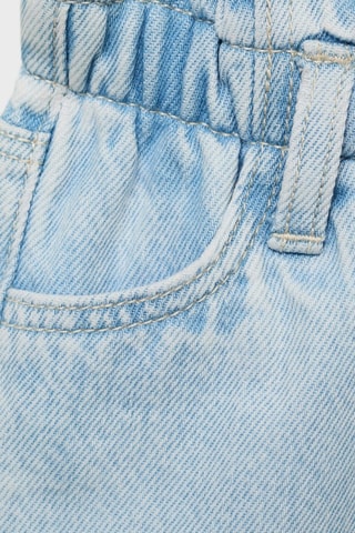 Jupe denim bas effiloché - Bleu clair