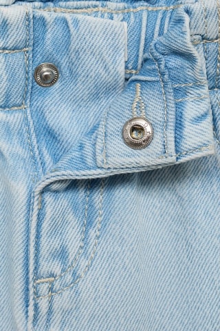 Jupe denim bas effiloché - Bleu clair