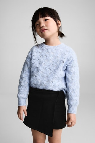 Jupe-culotte en coton - Noir