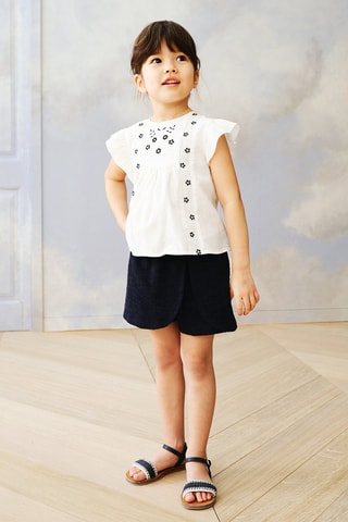 Jupe short noeud - Bleu marine