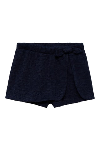Jupe short noeud - Bleu marine