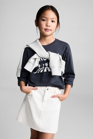 Minijupe en jean - Blanc