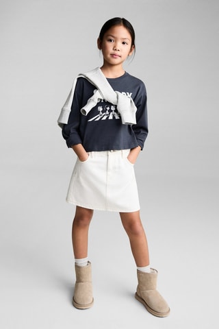 Minijupe en jean - Blanc