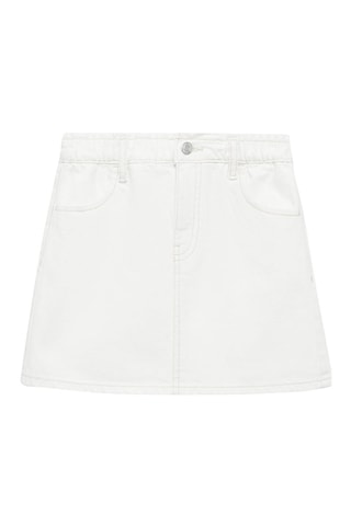 Minijupe en jean - Blanc