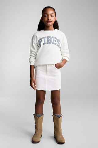 Minijupe en jean - Blanc