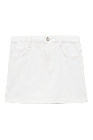 Minijupe en jean - Blanc