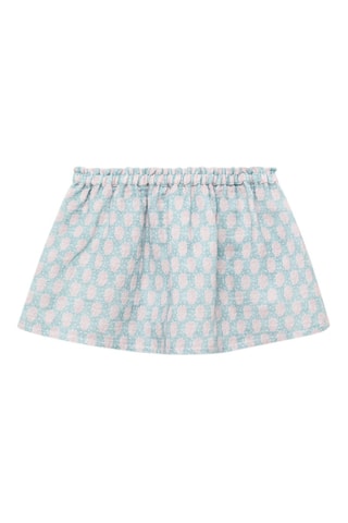 Jupe imprimée évasée - Vert d'eau