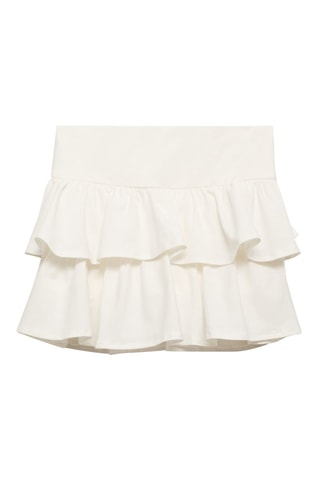 Jupe short volants - Blanc cassé