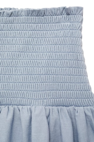 Jupe à volants broderie suisse - Bleu clair