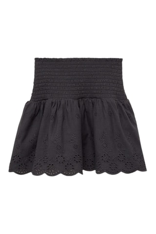 Jupe à volants broderie suisse - Bleu clair