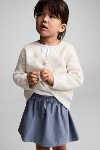 Jupe coton velours côtelé - Bleu