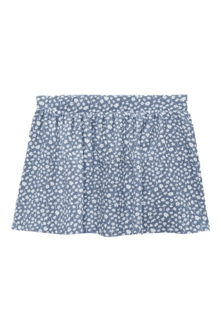 Jupe imprimée florale - Bleu