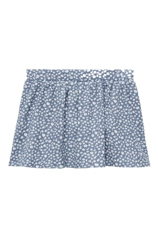 Jupe imprimée florale - Bleu