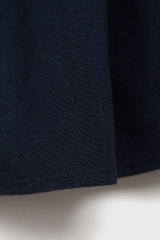 Jupe coton et lin - Bleu marine