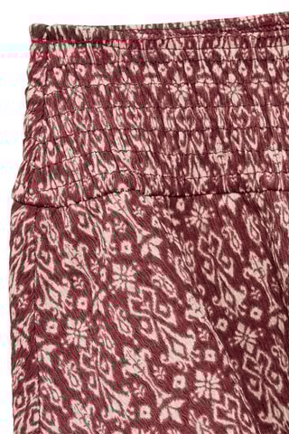Jupe imprimée volants - Bordeaux