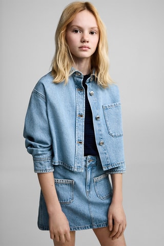 Jupe courte en jean - Bleu