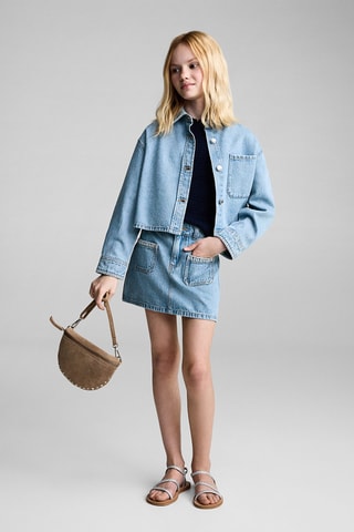 Jupe courte en jean - Bleu