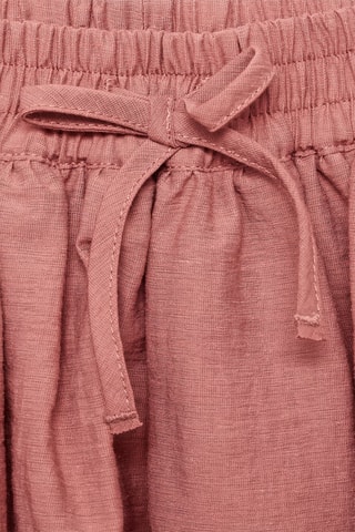 Jupe en lin taille élastique - Rose