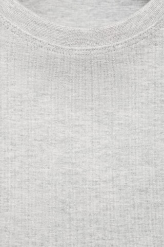 T-shirt coton côtelé - Gris clair