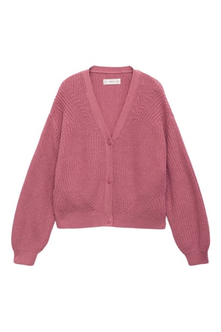 Cardigan maille boutons - Rouge