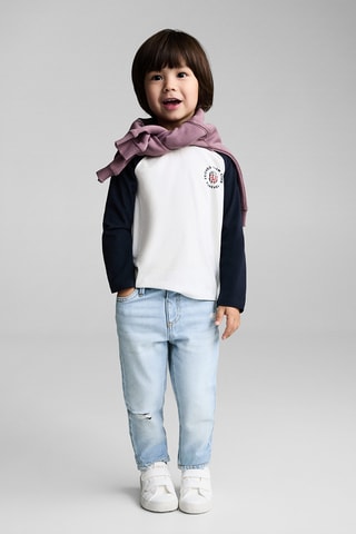 Jean skinny déchirures décoratives - Bleu clair