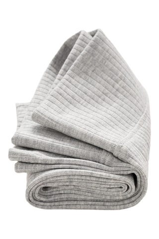 Legging maille côtelée coton - Gris clair