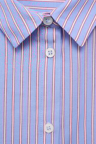 Chemise oversize coton rayures - Bleu