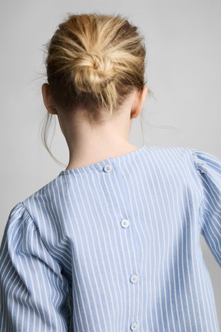 Blouse à rayures en coton - Indigo