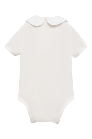 Body coton col Claudine - Blanc