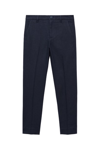 Pantalon de costume lin - Bleu marine