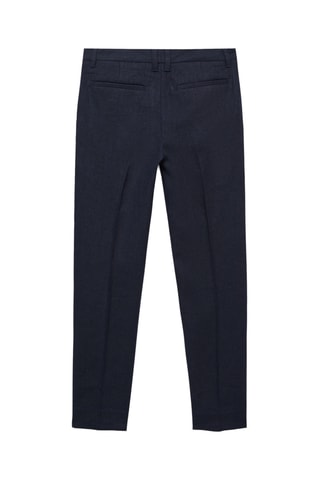 Pantalon de costume lin - Bleu marine