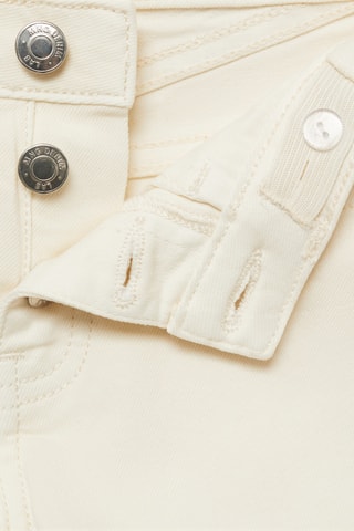 Short en jean revers effilochés - Blanc